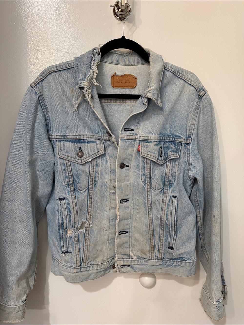 Levi's Light Wash Distressed Denim Jacket